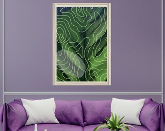 botanical print, palm leaf art, spa wall decor, palm leaf wallpaper , green wall art, relaxing wall art, spa wall sign, boho style art