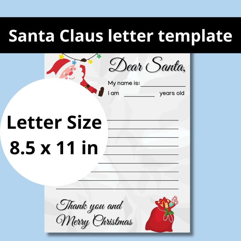 Printable Santa Claus Letter Template , Letter to Santa Claus Usps , Santa S Letter , Santa