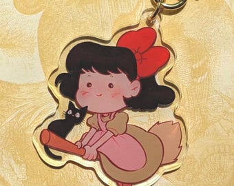 Pingente de acrílico Kiki e Jiji - Serviço de entrega da Kiki - Studio Ghibli