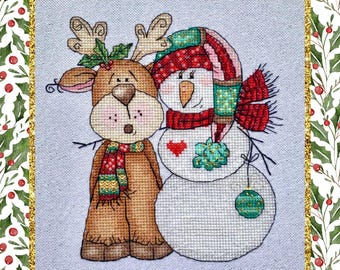 Christmas Friends by Vihola Cross Stitch - PDF Instant Download Pattern - DIGITAL chart - Counted cross stitch