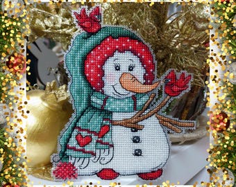 Snowlady by Vihola Cross Stitch - PDF Instant Download Pattern - DIGITAL chart - Counted cross stitch