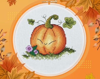 Pumpkin by Vihola Cross Stitch - PDF Instant Download Pattern - DIGITAL chart - Counted cross stitch