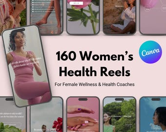 160 Women's Health Reels | PCOS, Nutrition, Menopause Templates