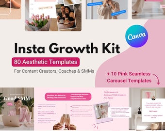 Instagram Growth Kit Canva Templates For Social Media Managers, Content Creators, Coaches & Marketing Agencies