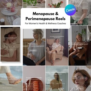 Menopause Instagram Reels, Women's Health Marketing Templates (Canva)