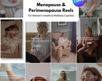 Menopause Instagram Reels, Women's Health Marketing Templates (Canva)