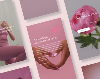 PCOS Instagram Reels: Women's Health Instagram Canva Templates (Digital Download)