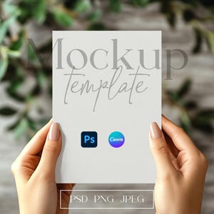 Mockup bruidsuitnodigingskaart, mockup doucheuitnodiging, modern 5 x 7 kaartmodel, bewerkbaar helder kaartmodel, PSD-wenskaartmodel