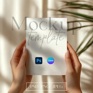5x7 Card in Hand Mockup, Invitation Card Mockup, Holding Card Mock, Neutral 5x7 Card Mockup, Editable Greeting Card Mockup, Blank Card Mock