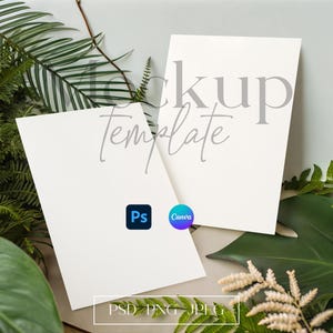Dubbele kaartmodel, groen uitnodigingskaartenmodel, boskaartmodel, 5 x 7 wenskaartmodel, huwelijksuitnodigingsmodel, witte kaartmodel