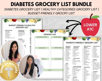 Diabetic Grocery List Bundle: Healthy Meal Planning (Digital Download)