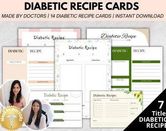 Doctor Made-Diabetic Recipe Card, Diabetic Cookbook, Diabetic Food Chart, Diabetic Food List, Diabetic Meal Plan, Diabetes Food List, PDF