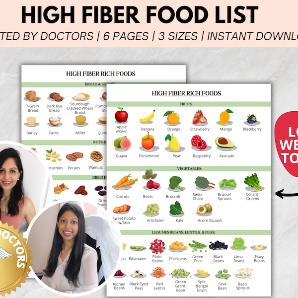 Doctor Created- High Fiber Food List, Fiber Sources, Fiber Rich Diet, High Fiber Foods, Fiber Rich Foods, Diabetic Food List, Diabetic diet