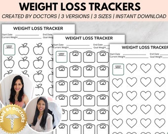 Doctor Created-Weigh In,Fitness Tracker,Exercise Tracker, Health Tracker,Workout Tracker,Activity Log, Pounds lost challenge, Bullet journal