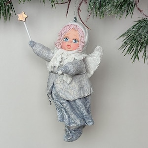 Engel Weihnachtsschmuck aus Baumwolle im Vintage-Stil