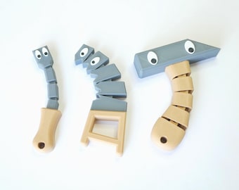 Flexi Tools Sleutelhanger Hamerzaag Schroevendraaier Geleed 3D-afdrukbestand