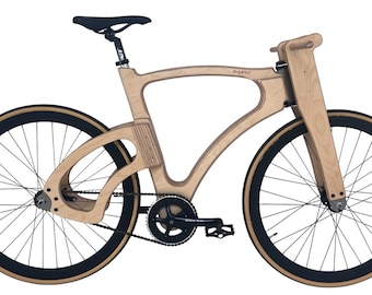 Wooden Bicycle Plans for Adults. (PDFs for printing + DWG for CNC) + Step-by-Step Manual. Fully functional. DIY Bike Wood Plans.