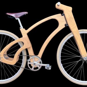 Wooden Bicycle Plans for Adults (PDFs for printing + DWG for CNC) + Step-by-Step Manual. Fully functional. DIY Wooden Bike Plans image 1