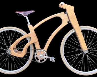 Wooden Bicycle Plans for Adults (PDFs for printing + DWG for CNC) + Step-by-Step Manual. Fully functional. DIY Wooden Bike Plans