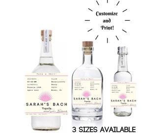 Printable Customizable Casamigos Label - Tequila label, Bachelorette Party Favor, Bridesmaid Proposal, 50mL, 375mL, 750mL