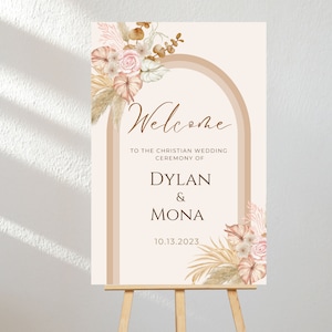 Bohemian Welcome Sign, Boho Welcome Sign, Editable, Template, Two Designs