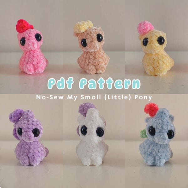 Crochet My Little Pony Pattern No Sew Amigurumi Unicorn Horse Pattern (PDF Download)
