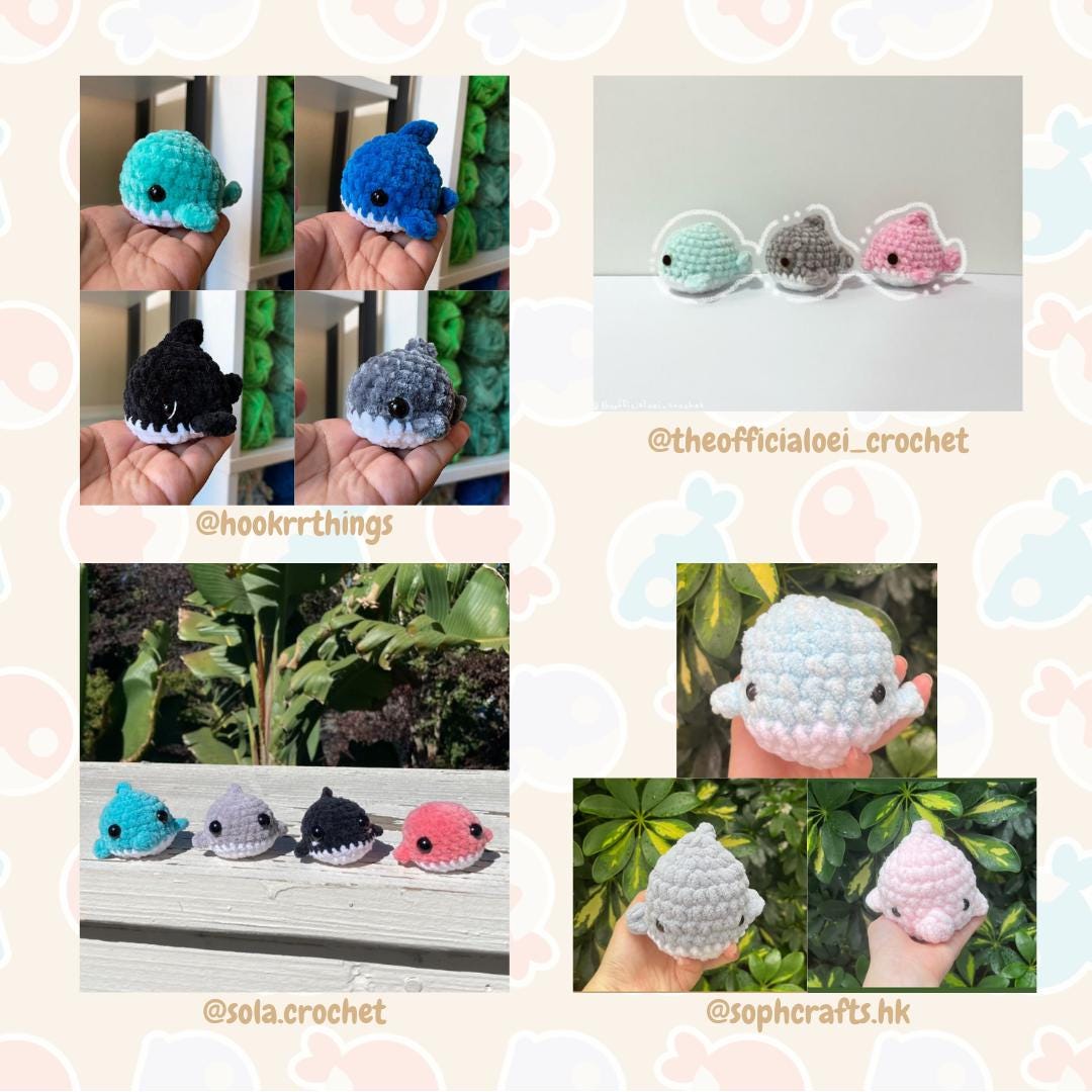 Crochet 4-in-1 Ocean Animal Pattern No Sew Amigurumi Fish Bundle ...