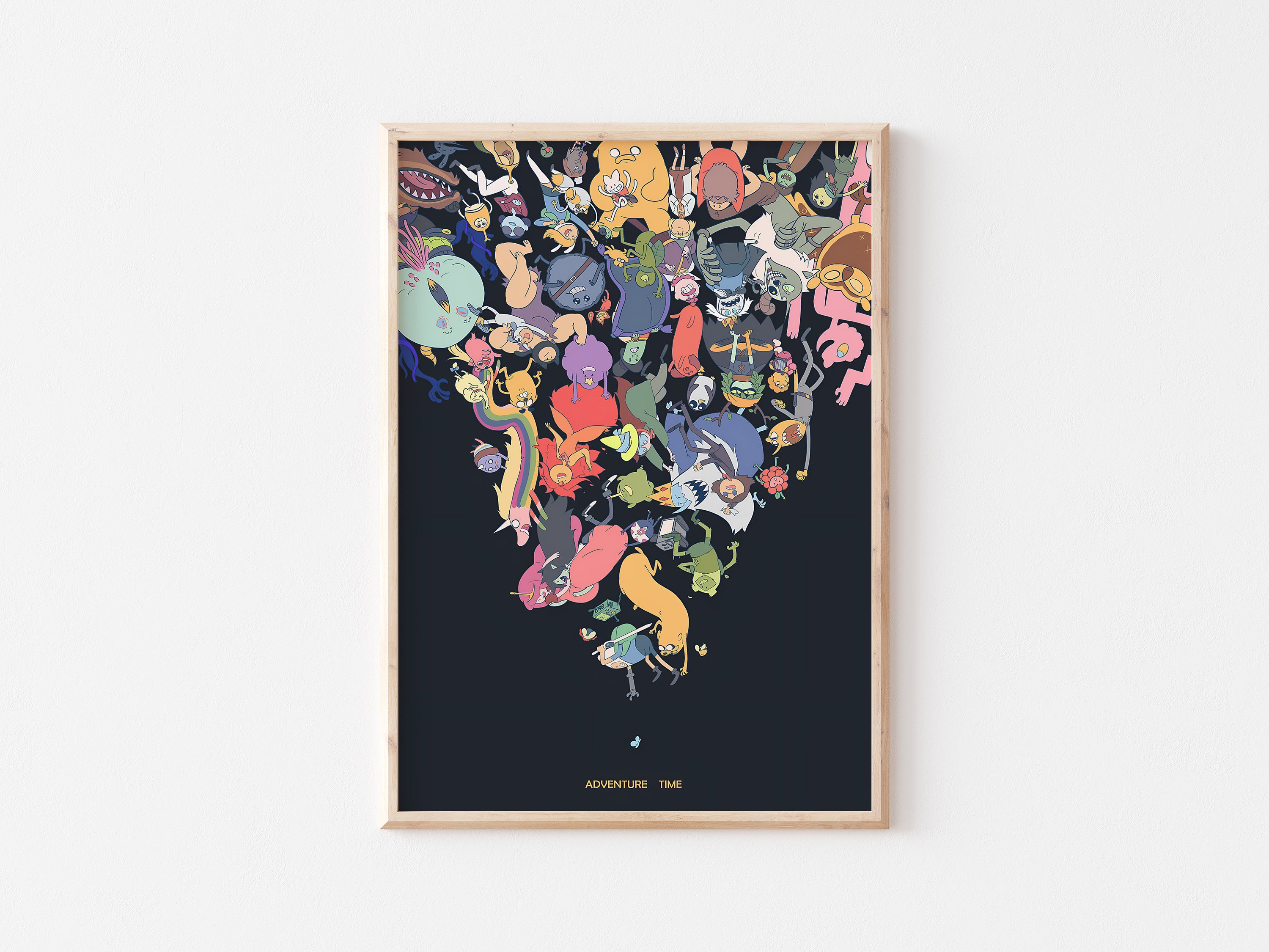Finn and Friends Art Print, Birthday Gift Ideas, Gift for Adventure Time TV Series Fans, Retro Style Adventure Time Poster, DIGITAL DOWNLOAD
