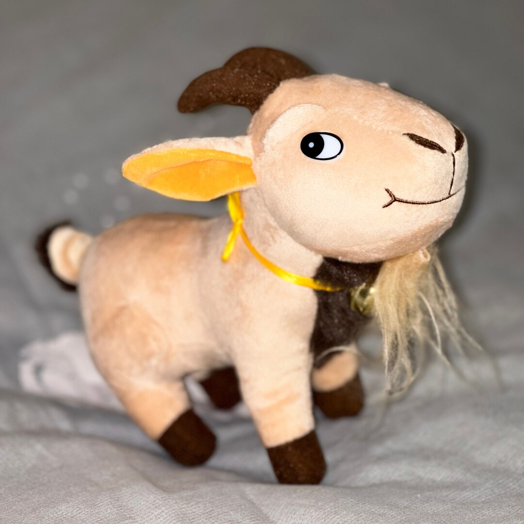 Plush Goat Figure Meme Desk Toy Figurine With Button Makes Etsy