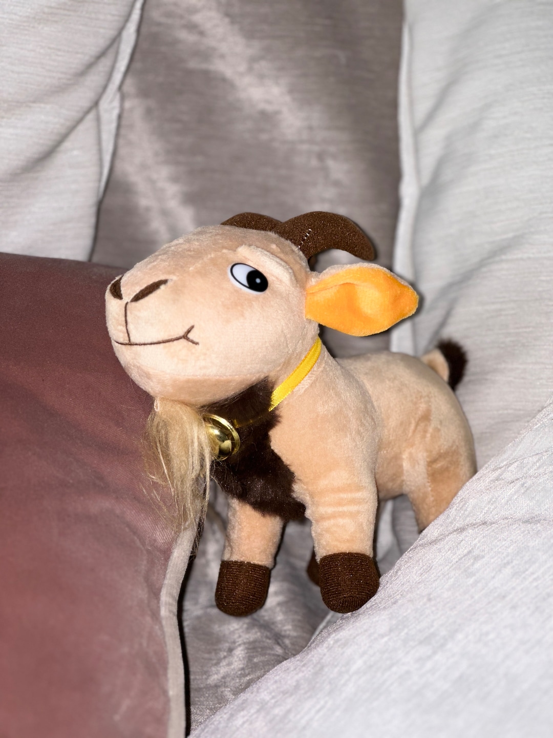 Plush Goat Figure Meme Desk Toy Figurine With Button Makes Etsy