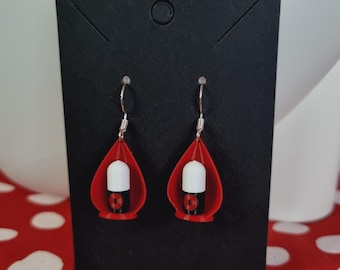 Radio microphone earrings, demon deer retro cosplay accessory
