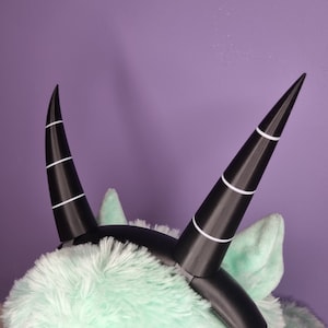 Paar imp-cosplayhoorns voor bevestiging van headset of koptelefoon, accessoire voor gamers en streamers
