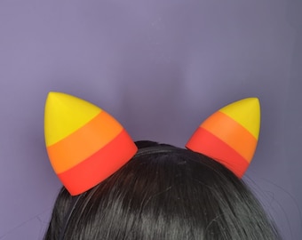 Cuernos de troll para cosplay impresos en 3D, con forma de "orejas de gato" y diadema.