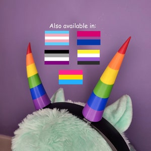 Pride lgbtq+ horns für Gamer und Streamer, Headpiece- oder Kopfhörer-Befestigung