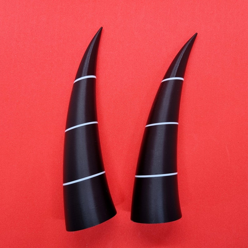 Pair of cosplay horns, 3d printed imp horns, with/without headband image 7