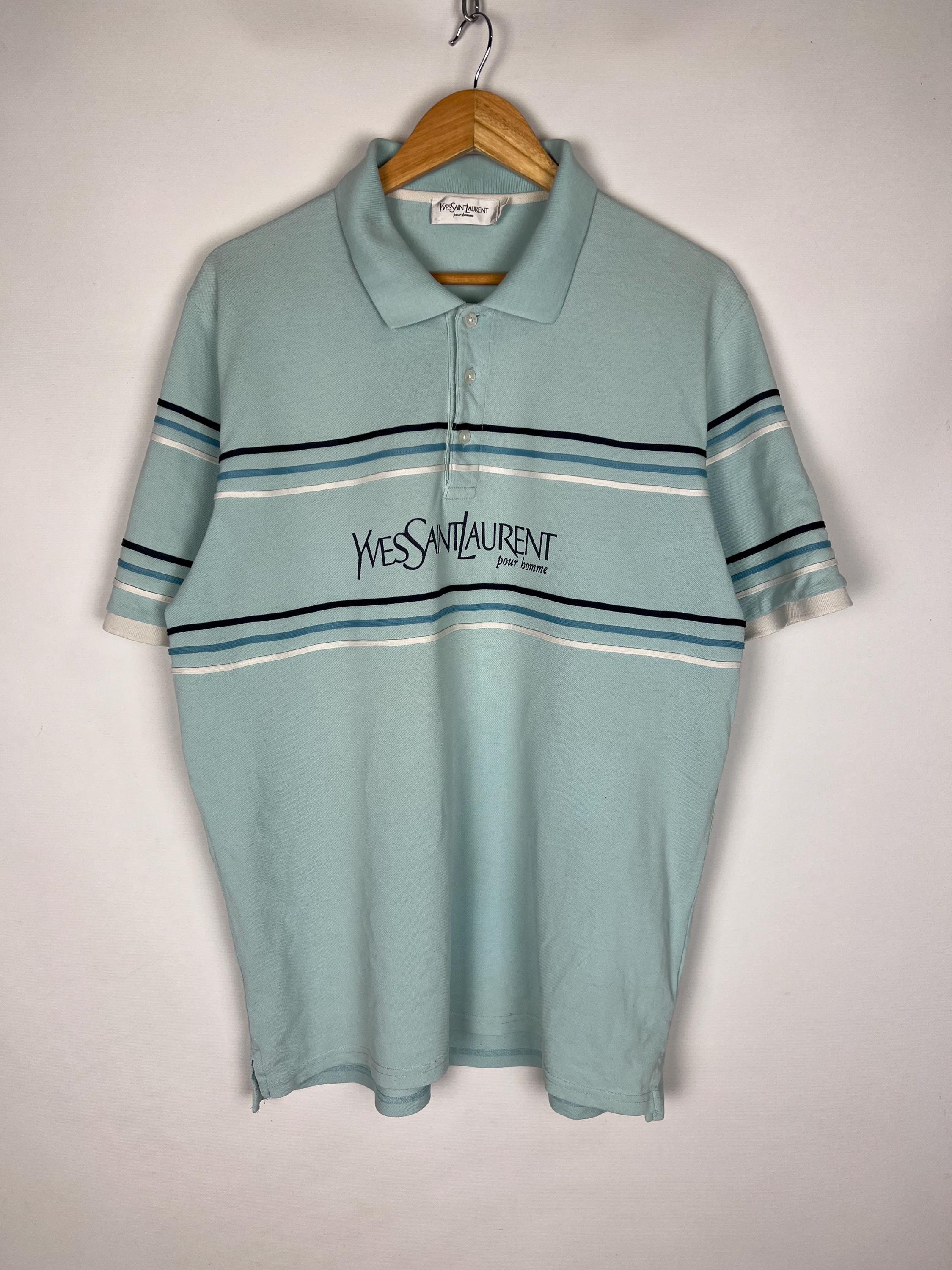 Yves Saint Laurent Polo Shirt Vintage Big Logo Size XXL - Etsy
