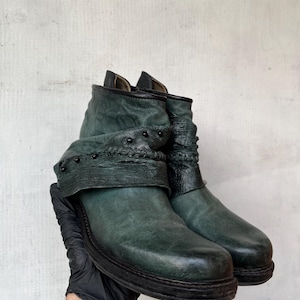A.S 98 Airstep Red Leather Women&#39;s Boots Size EUR 40