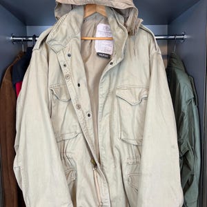 Vintage Alpha Industries M-65 Jacket Size S Military Green