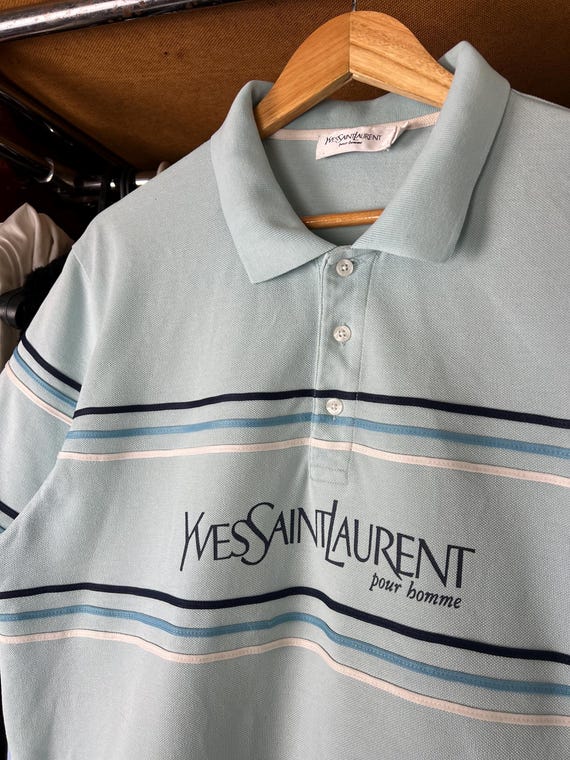Yves Saint Laurent Polo Shirt Vintage Big Logo Size XXL - Etsy