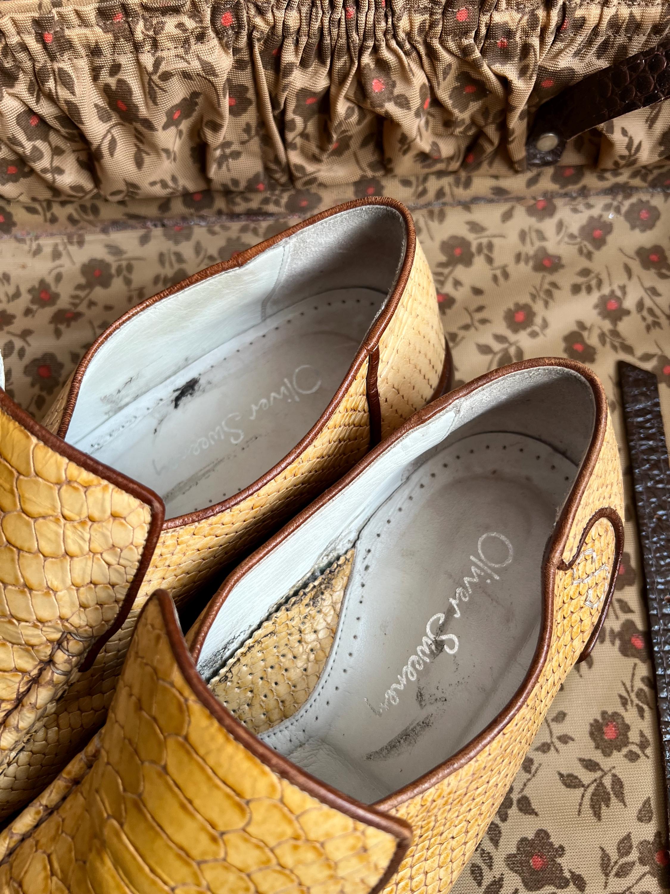 Vintage Leather Oliver Sweeney Mens Shoes Ravioli Loafers  display picture 3