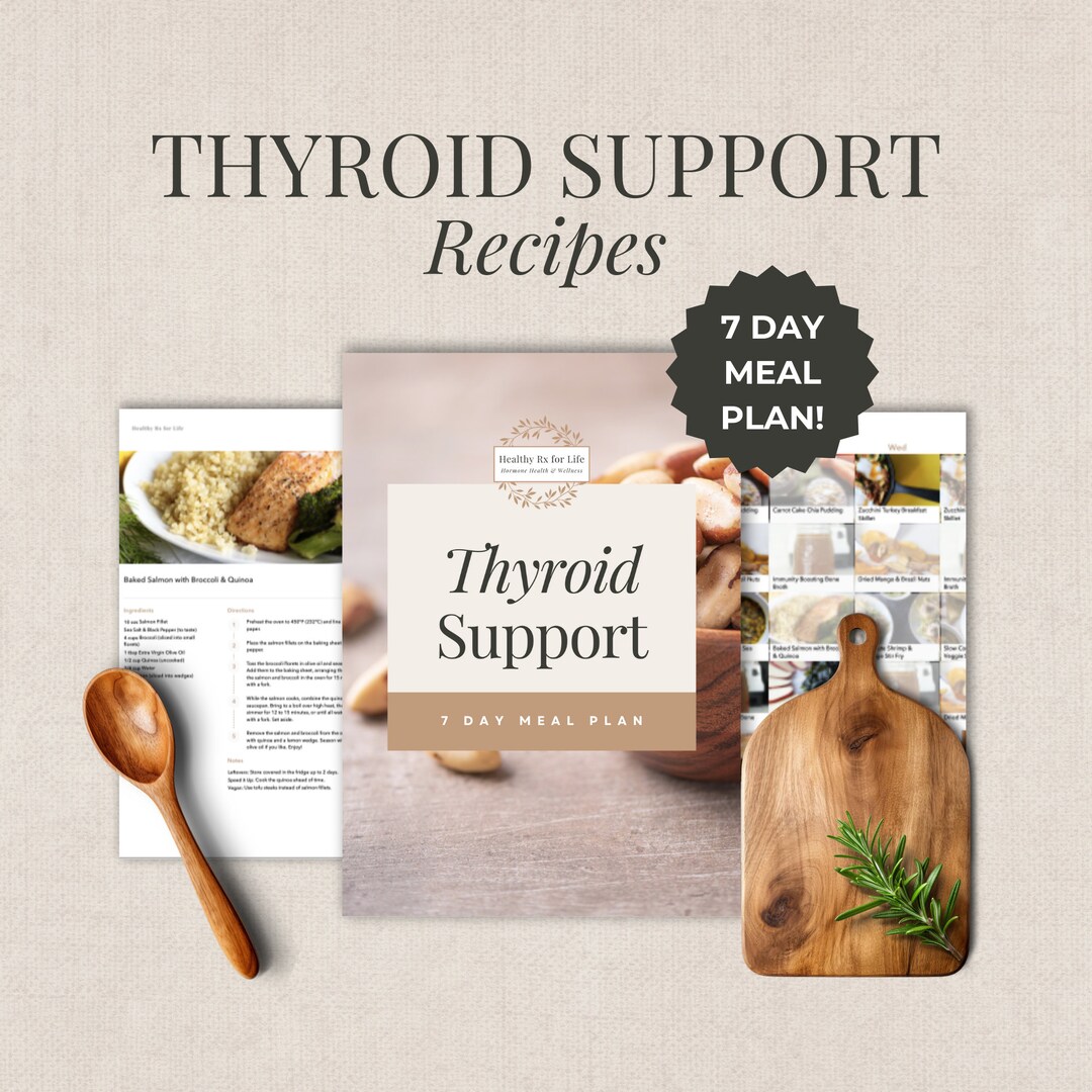 Thyroid Support INSTANT DOWNLOAD Hormone Healthy Recipes 7 Day Meal ...