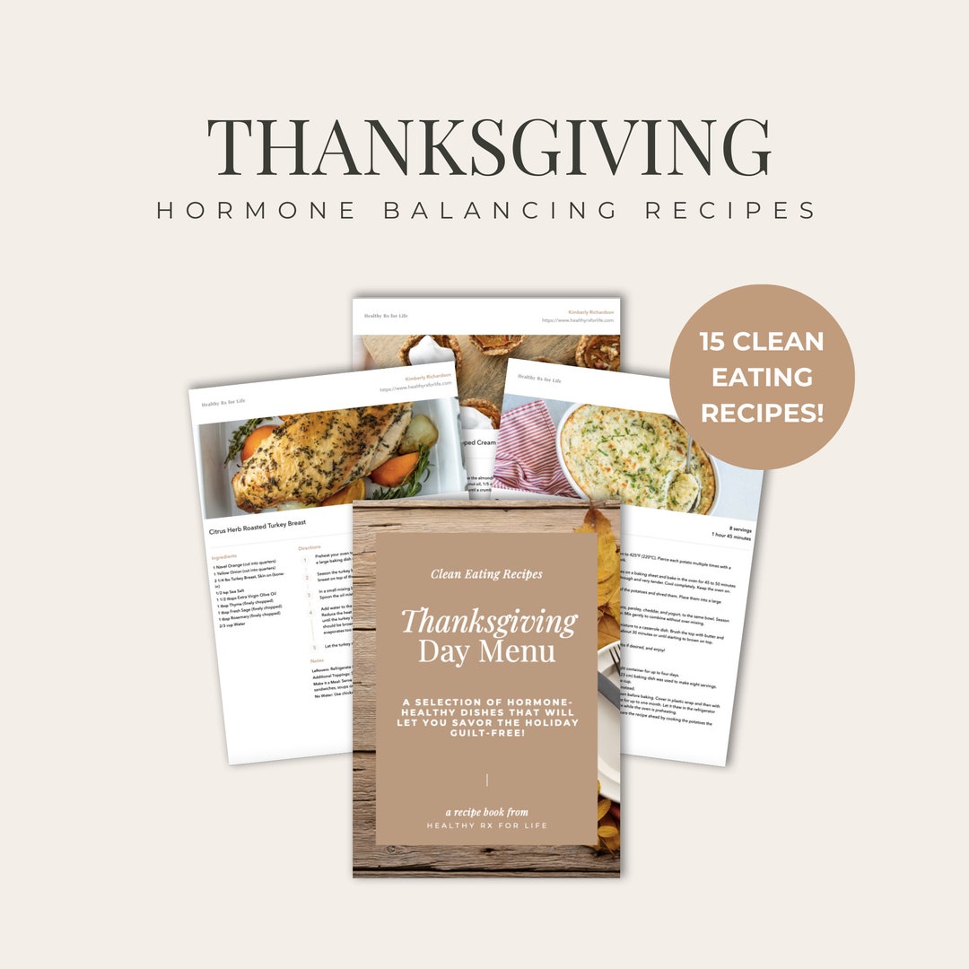 Thanksgiving Day Recipes INSTANT DOWNLOAD Hormone Healthy - Etsy