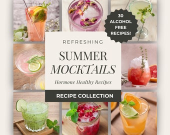 Mocktails estivaux rafraîchissants TÉLÉCHARGEMENT IMMÉDIAT Recettes de boissons sans alcool Périménopause Hormone de la ménopause Recettes de fêtes estivales saines