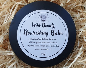 Organic Tallow Balm | Nourishing and Soothing | Face & body | Sensitive skin | Family skincare | 100% Pure and Natural | No fragrance | 120g
