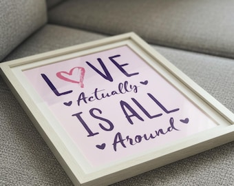 Romantic quote printable poster, minimal motivational poster, Valentine's Day wall art, digital download