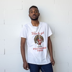 Funny Football Turkey Thanksgiving T-Shirt: Retro Style