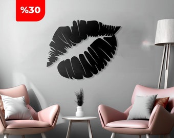Lips Minimalist Wall Art, Metal Wall Decor, Metal Wall Hangings, Home Livingroom, Bedroom Decoration