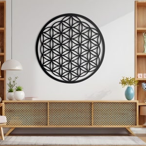 Flower of Life Metal Wall Art, Bedroom Wall Decor, Flower of Life Decor, Livingroom Wall Art, Wall Hangings, Geometric Wall Art, Flower