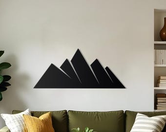 Minimalist Metal Mountain Metal Wall Art | Large Mountain Wall Art | Modern Home Decor | Hill Metal Decor | Gift for Mountain Lovers