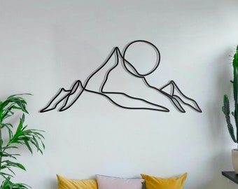 Mountain Wall Art, Hill Metal Decor, Mountain Metal Wall Art, Large Mountain Wall Art, Mountain Wall Decoration, Nature Mountain Metal Decor